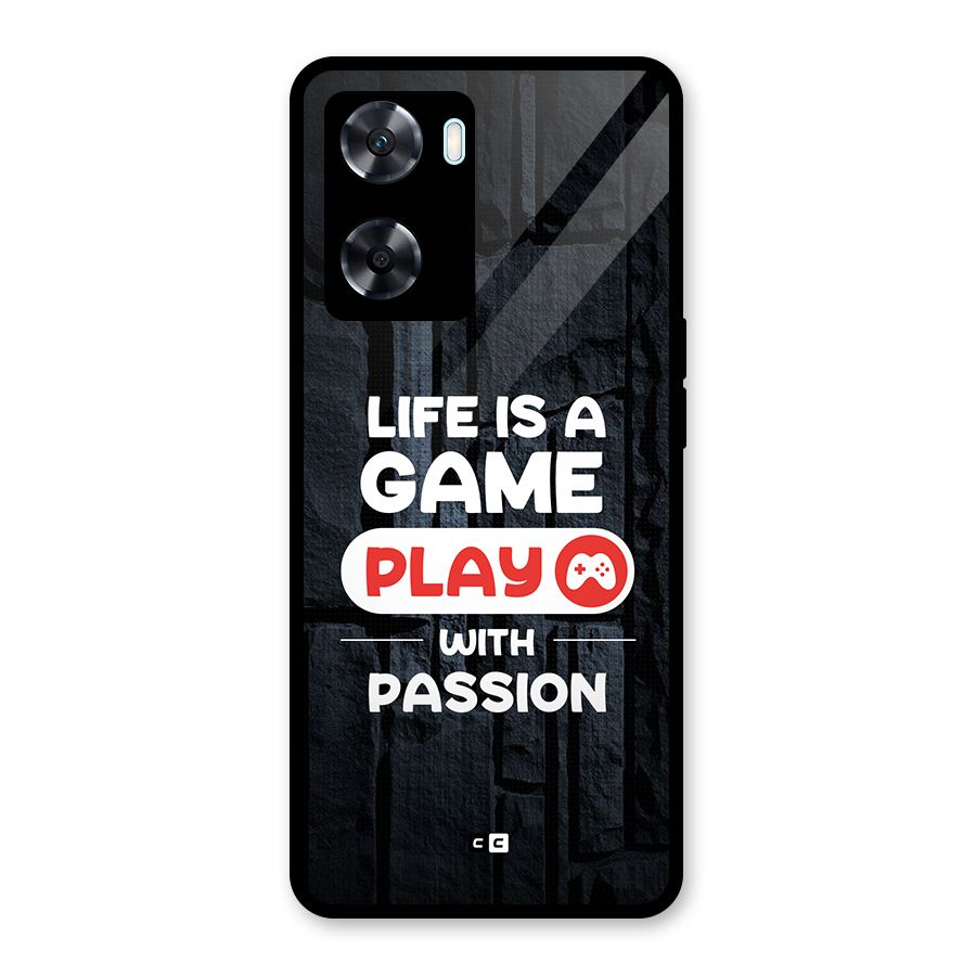 Play With Passion Glass Back Case for Oppo A77