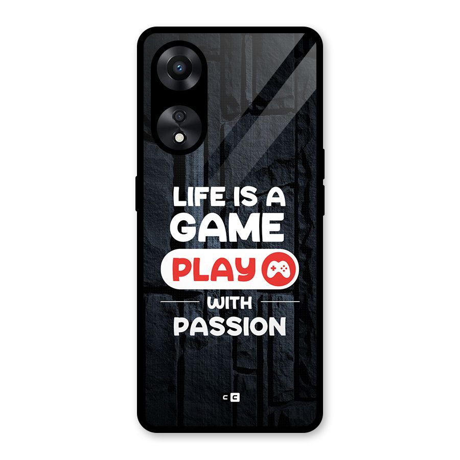 Play With Passion Glass Back Case for Oppo A78