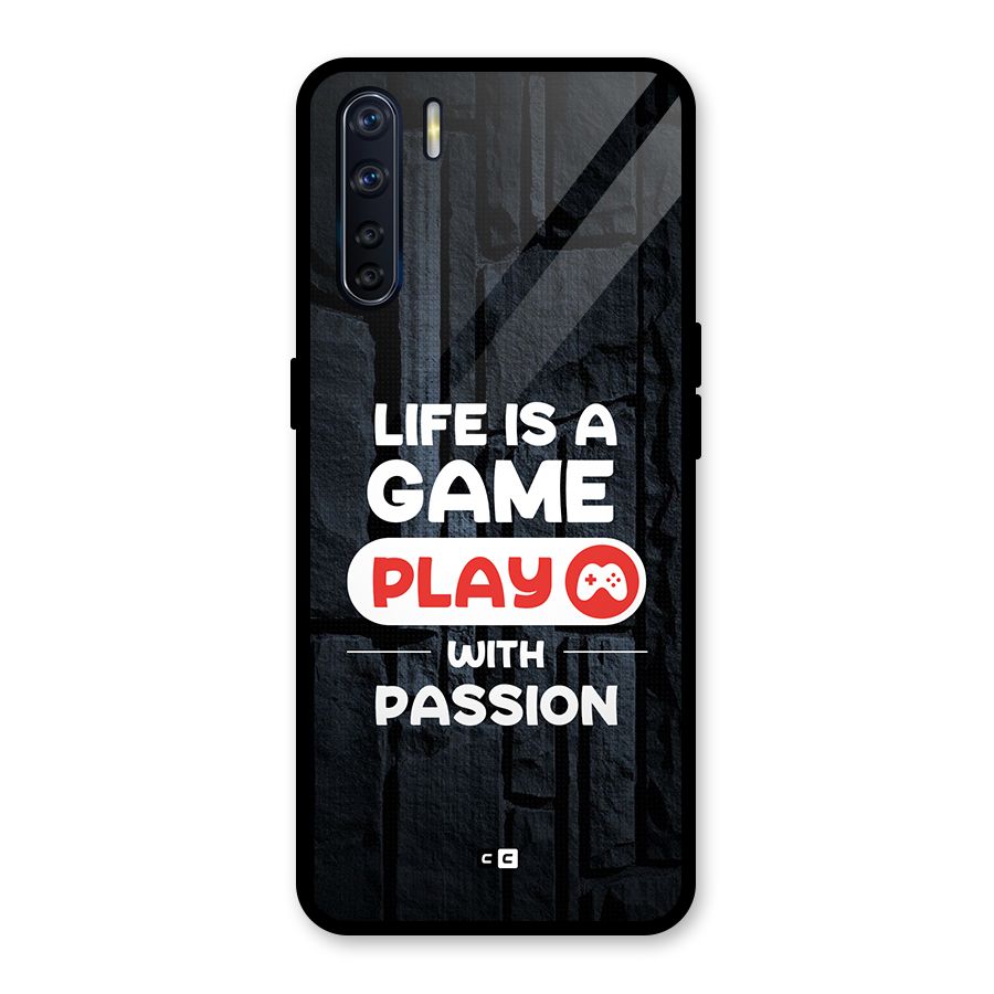 Play With Passion Glass Back Case for Oppo F15