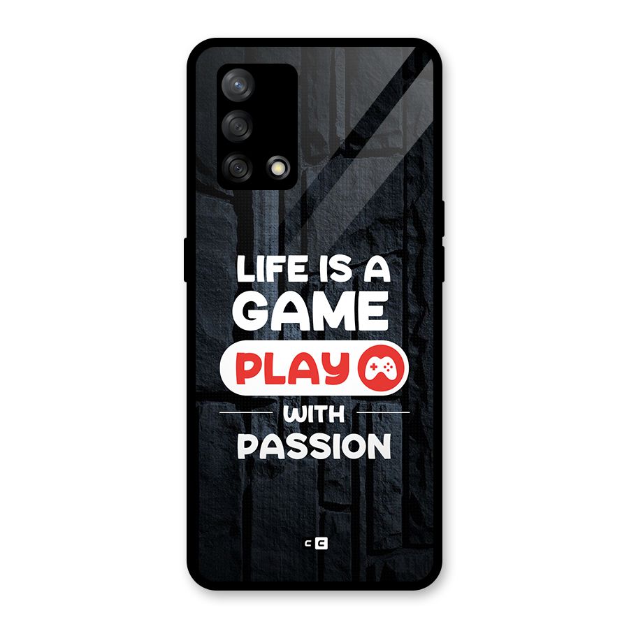 Play With Passion Glass Back Case for Oppo F19s