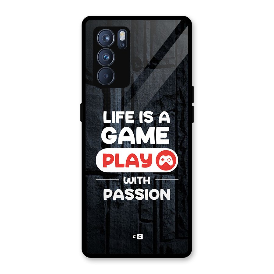 Play With Passion Glass Back Case for Oppo Reno6 Pro 5G