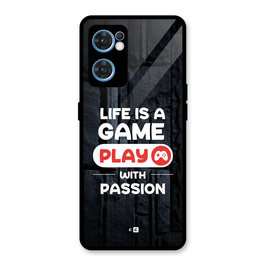 Play With Passion Glass Back Case for Oppo Reno7 5G