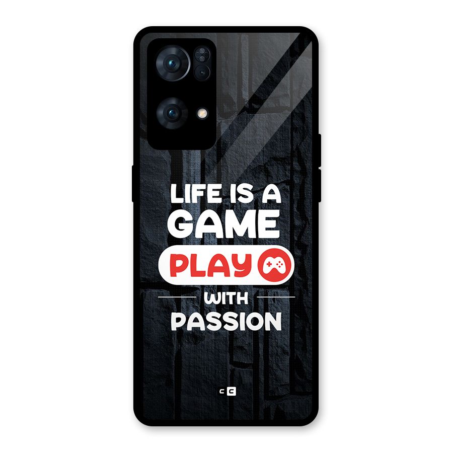 Play With Passion Glass Back Case for Oppo Reno7 Pro 5G