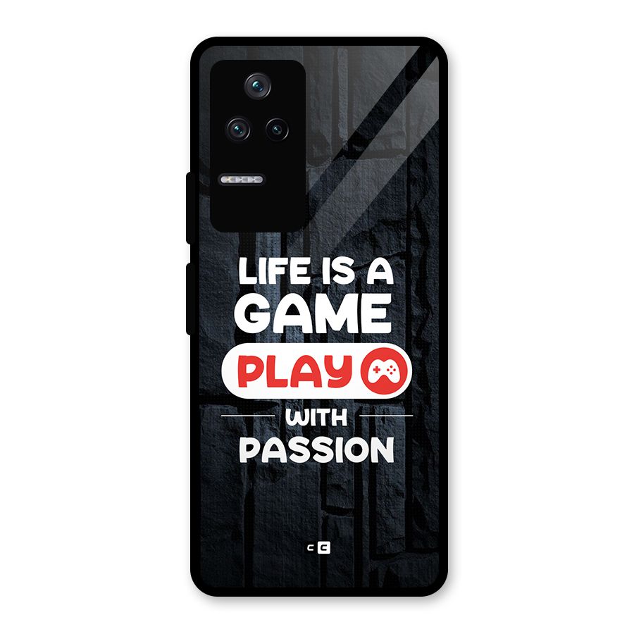 Play With Passion Glass Back Case for Poco F4 5G