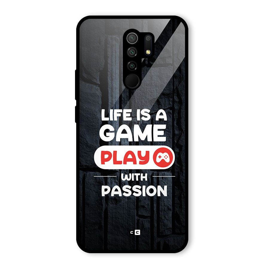 Play With Passion Glass Back Case for Poco M2