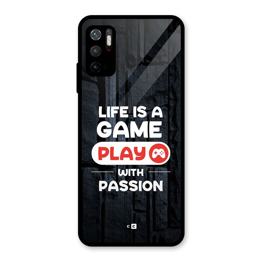 Play With Passion Glass Back Case for Poco M3 Pro 5G