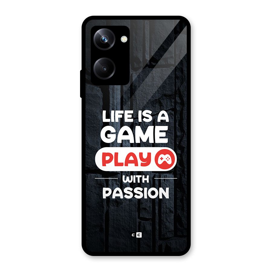 Play With Passion Glass Back Case for Realme 10 Pro