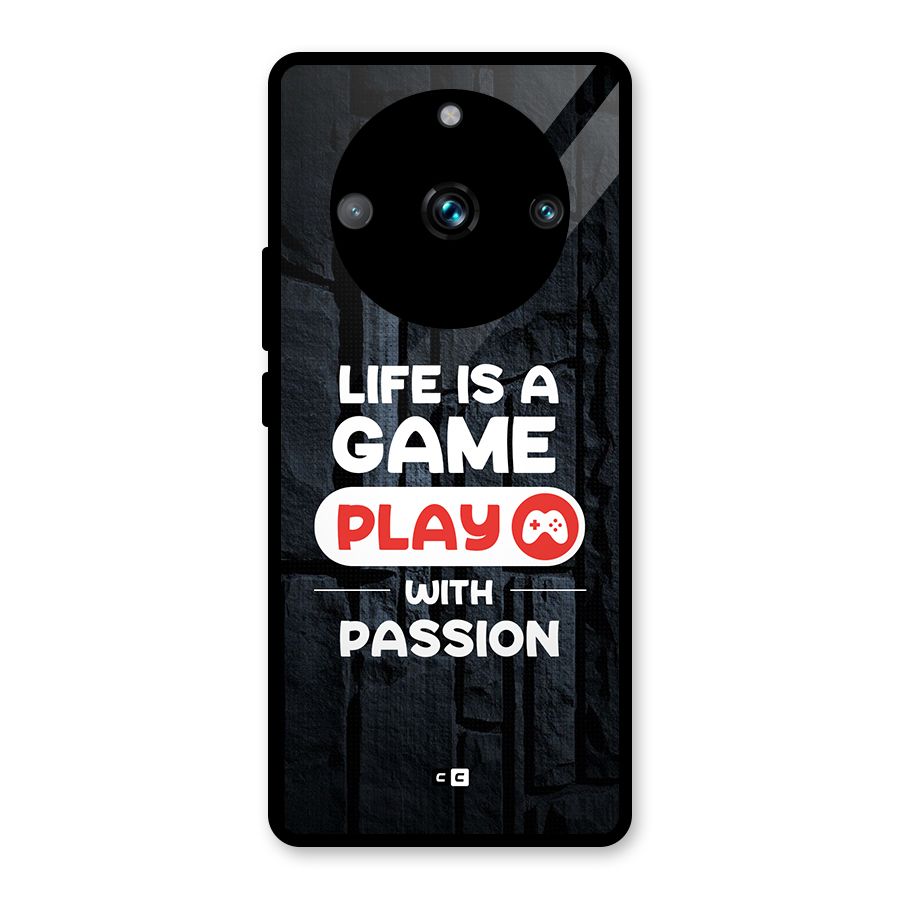 Play With Passion Glass Back Case for Realme 11 Pro Plus