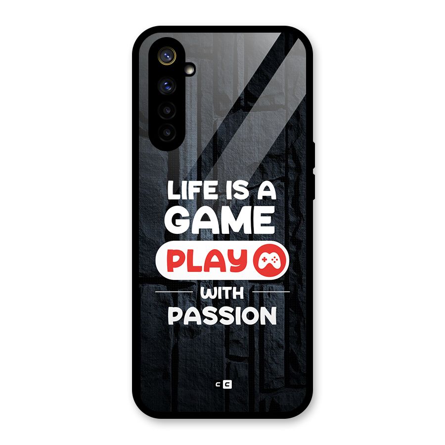 Play With Passion Glass Back Case for Realme 6