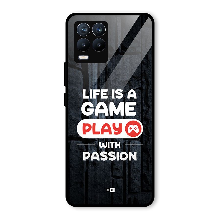 Play With Passion Glass Back Case for Realme 8