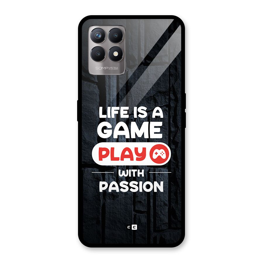 Play With Passion Glass Back Case for Realme 8i