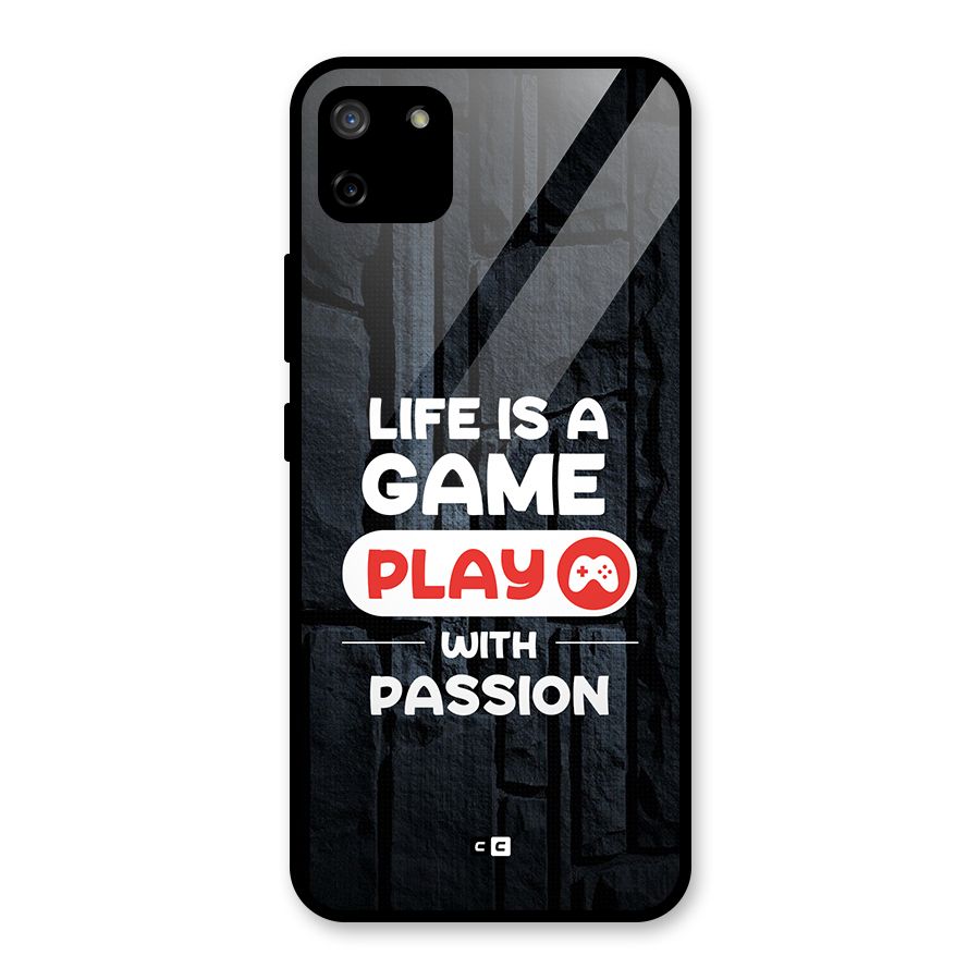 Play With Passion Glass Back Case for Realme C11