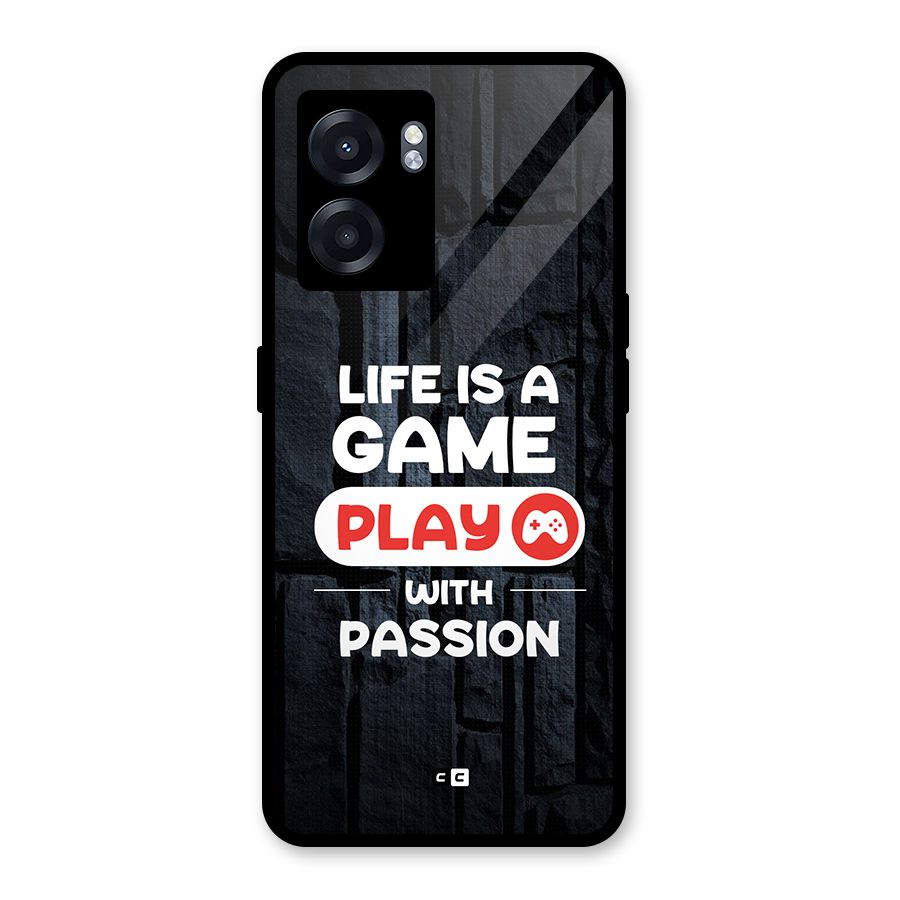 Play With Passion Glass Back Case for Realme Narzo 50 5G