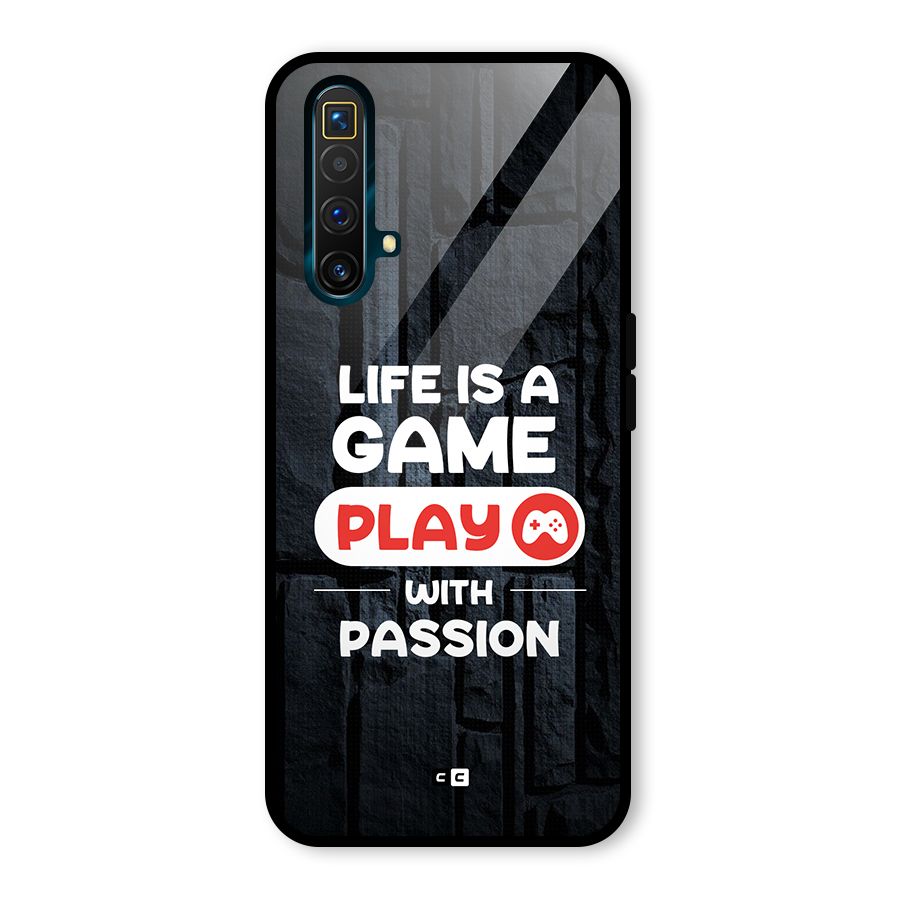 Play With Passion Glass Back Case for Realme X3