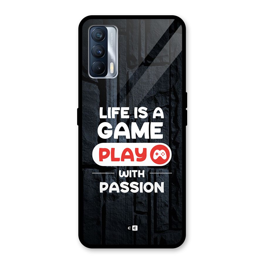 Play With Passion Glass Back Case for Realme X7