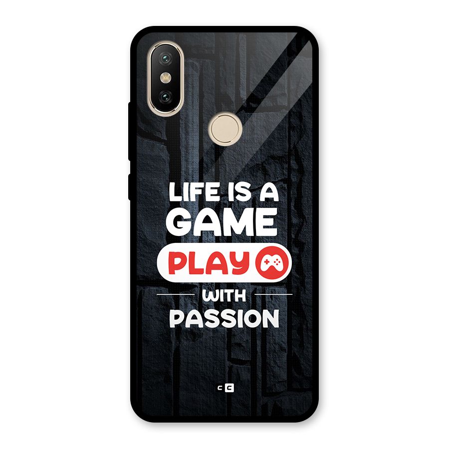 Play With Passion Glass Back Case for Redmi A1