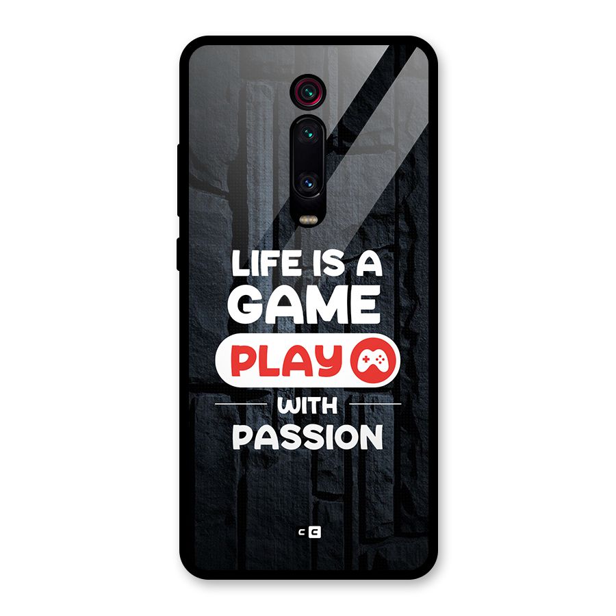 Play With Passion Glass Back Case for Redmi K20