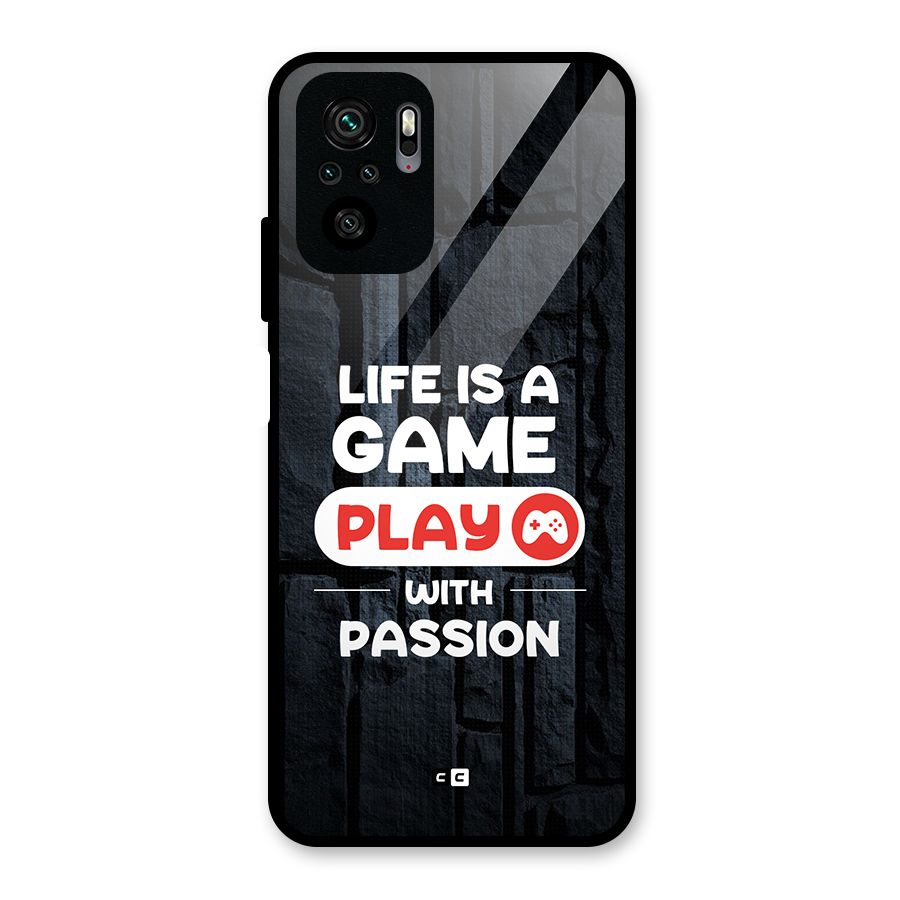 Play With Passion Glass Back Case for Redmi Note 11 SE