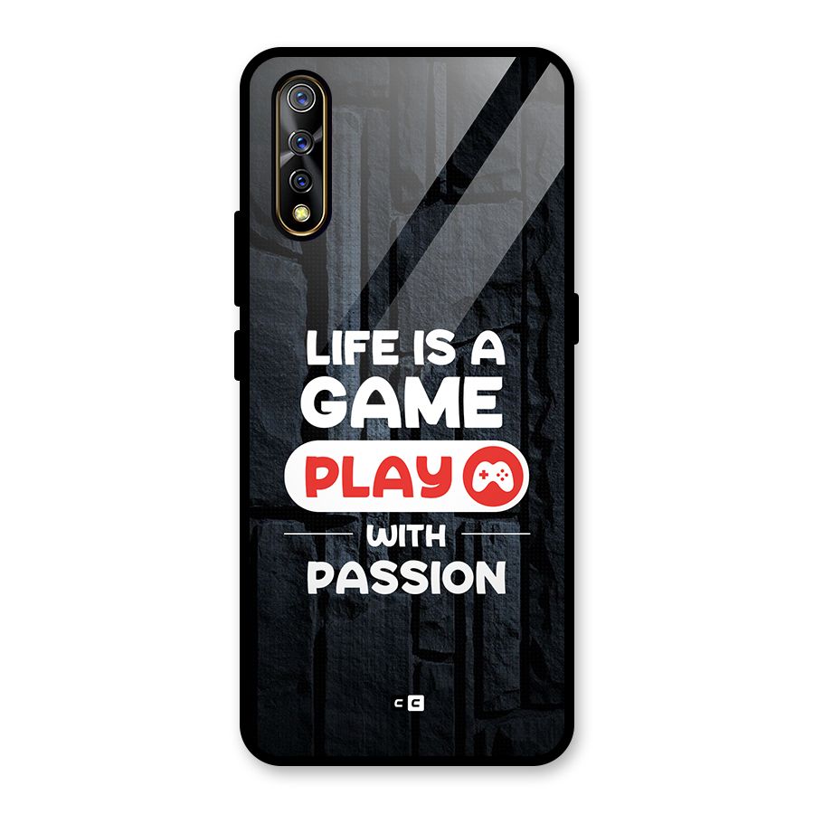 Play With Passion Glass Back Case for Vivo S1