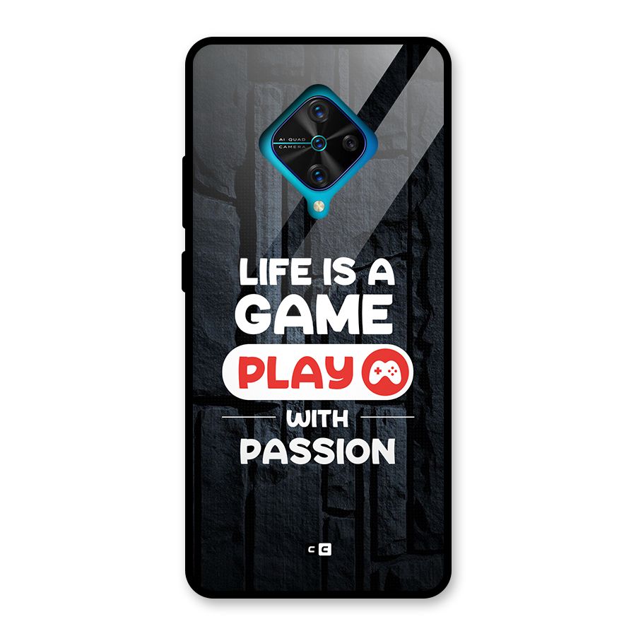 Play With Passion Glass Back Case for Vivo S1 Pro