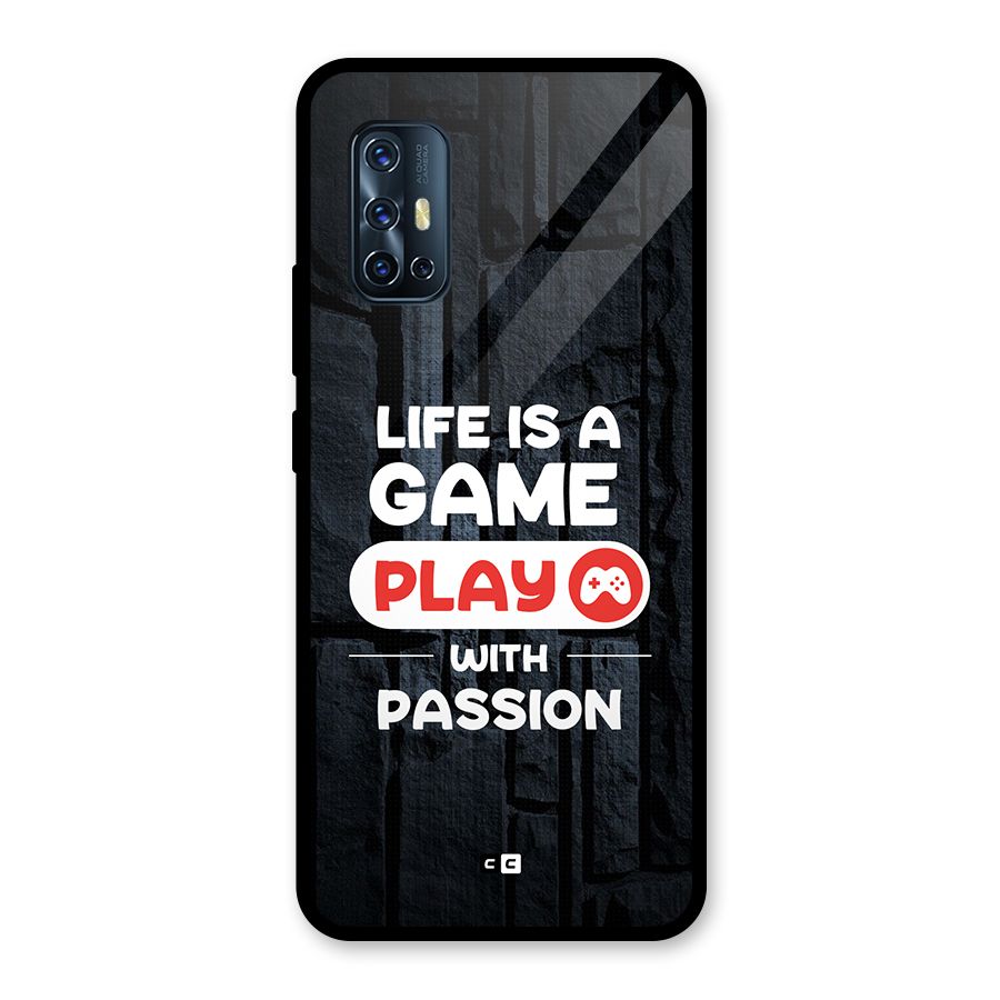 Play With Passion Glass Back Case for Vivo V17