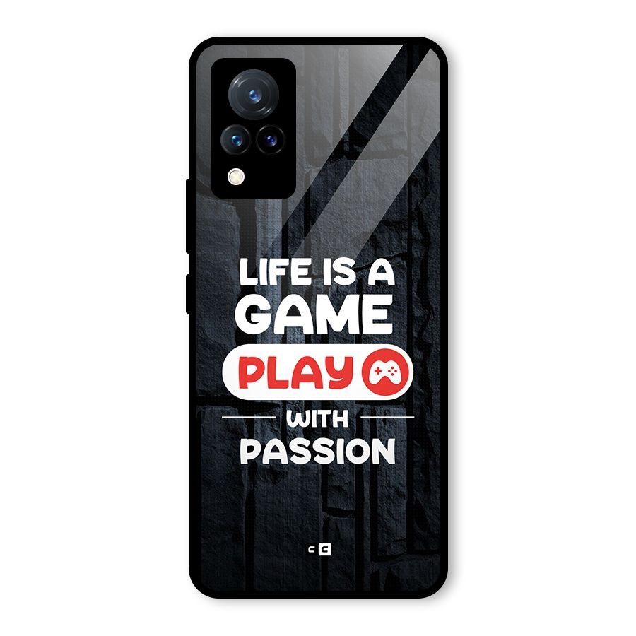 Play With Passion Glass Back Case for Vivo V21 5G