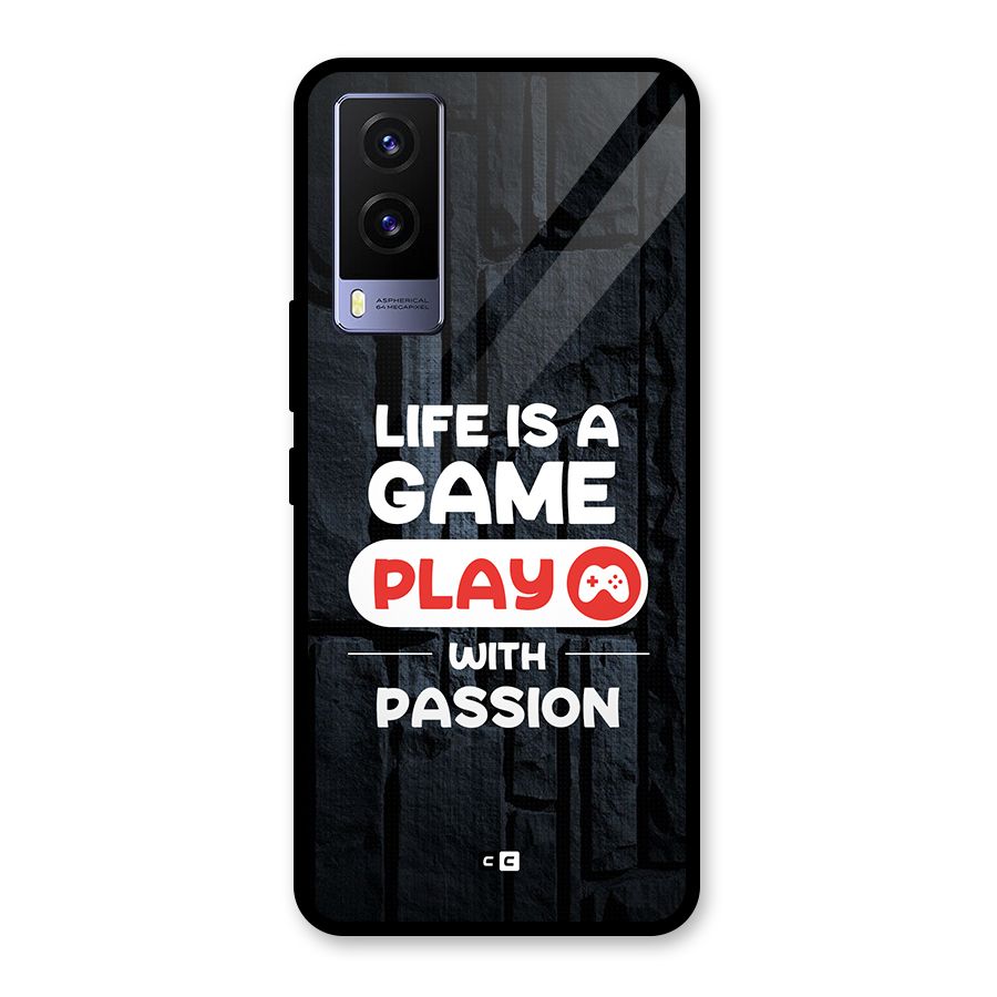 Play With Passion Glass Back Case for Vivo V21e 5G