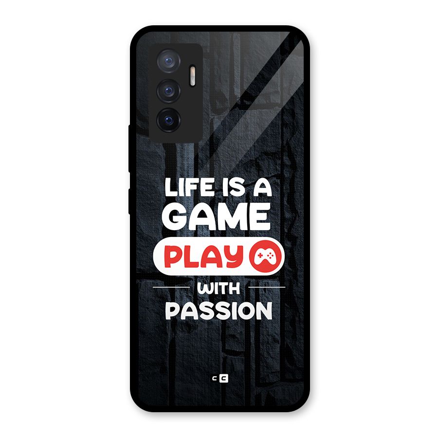 Play With Passion Glass Back Case for Vivo V23e