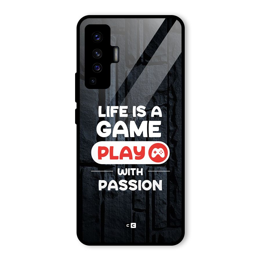Play With Passion Glass Back Case for Vivo X50