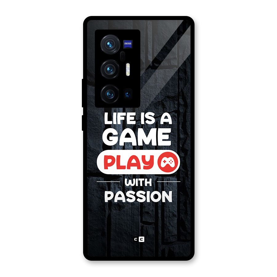 Play With Passion Glass Back Case for Vivo X70 Pro Plus