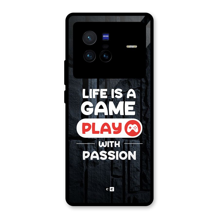 Play With Passion Glass Back Case for Vivo X80