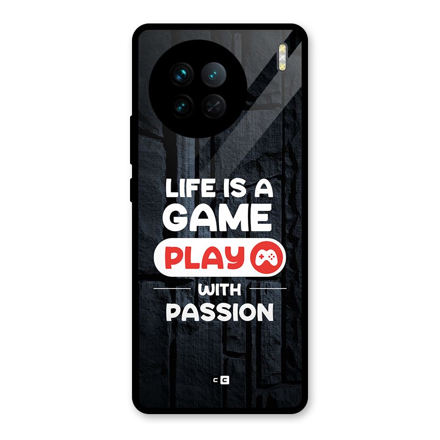Play With Passion Glass Back Case for Vivo X90