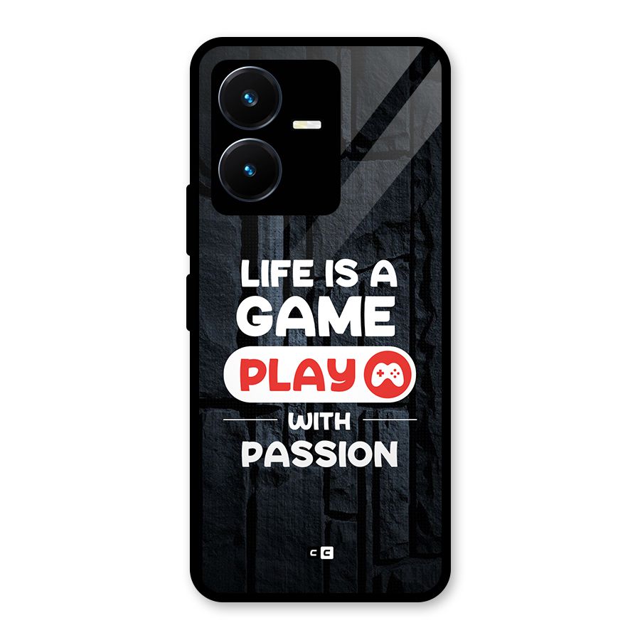 Play With Passion Glass Back Case for Vivo Y22