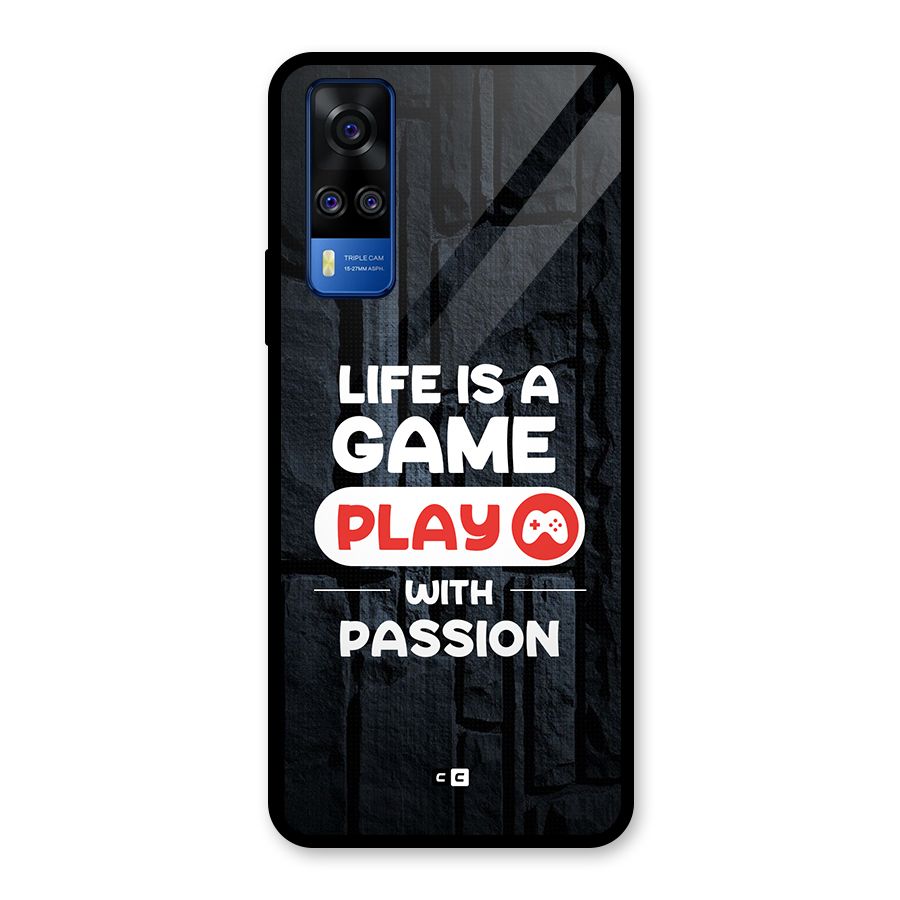 Play With Passion Glass Back Case for Vivo Y31
