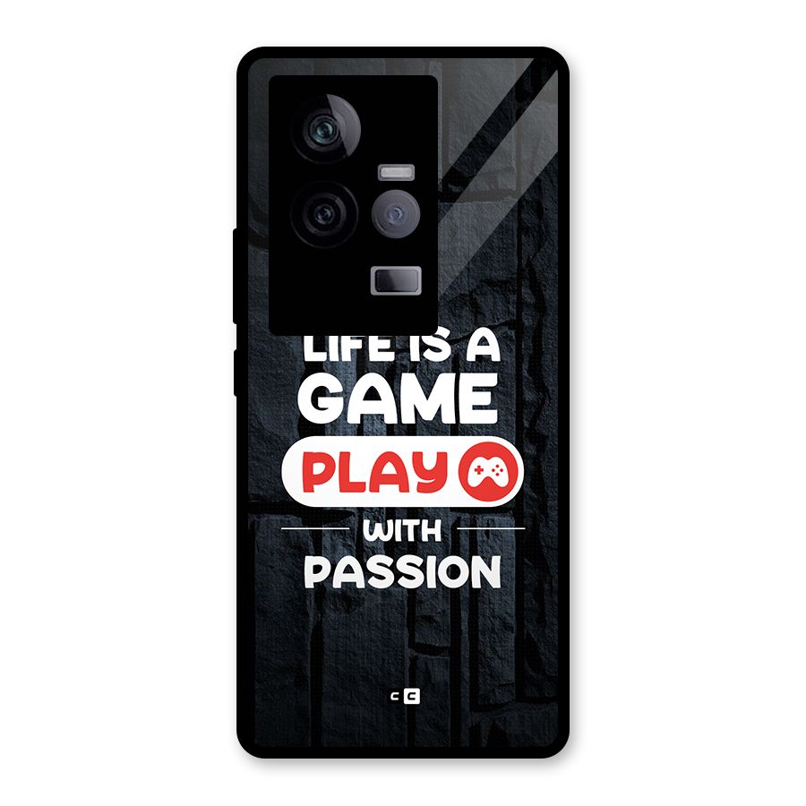 Play With Passion Glass Back Case for Vivo iQOO 11 5G