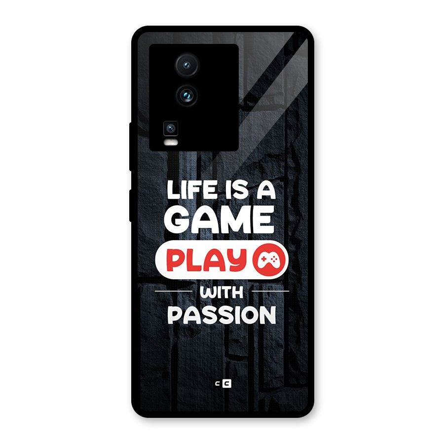 Play With Passion Glass Back Case for Vivo iQOO Neo 7 Pro