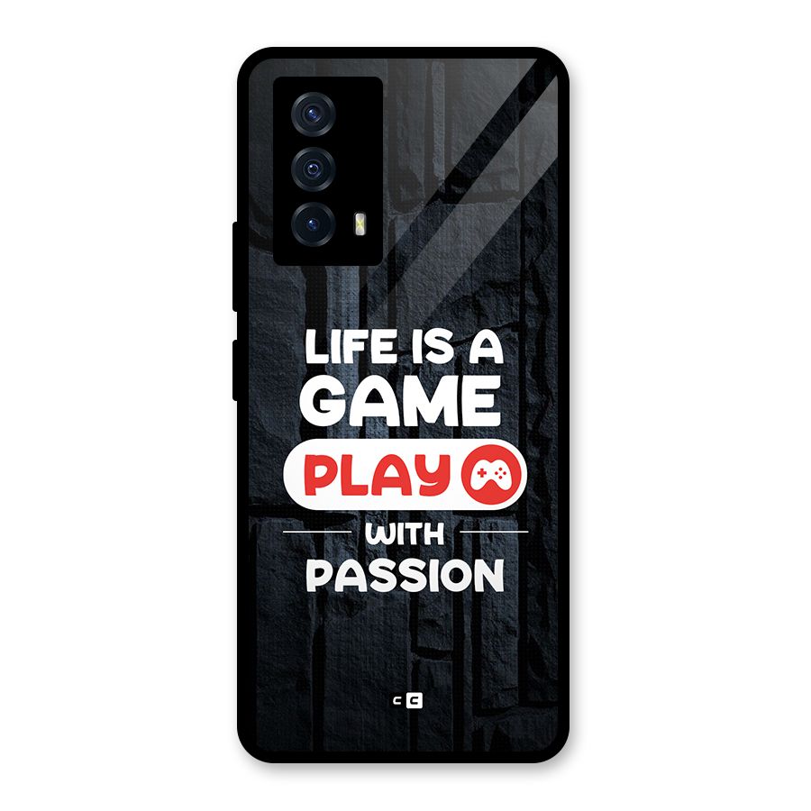 Play With Passion Glass Back Case for Vivo iQOO Z5