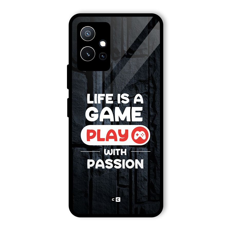 Play With Passion Glass Back Case for Vivo iQOO Z6