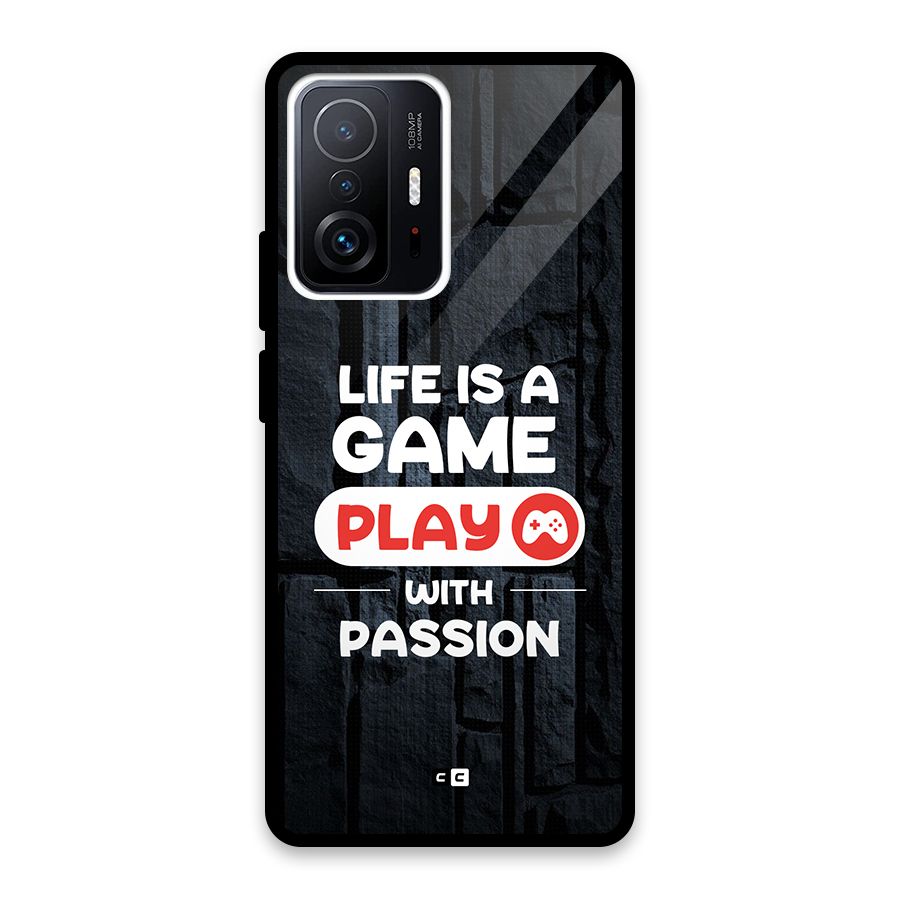 Play With Passion Glass Back Case for Xiaomi 11T Pro