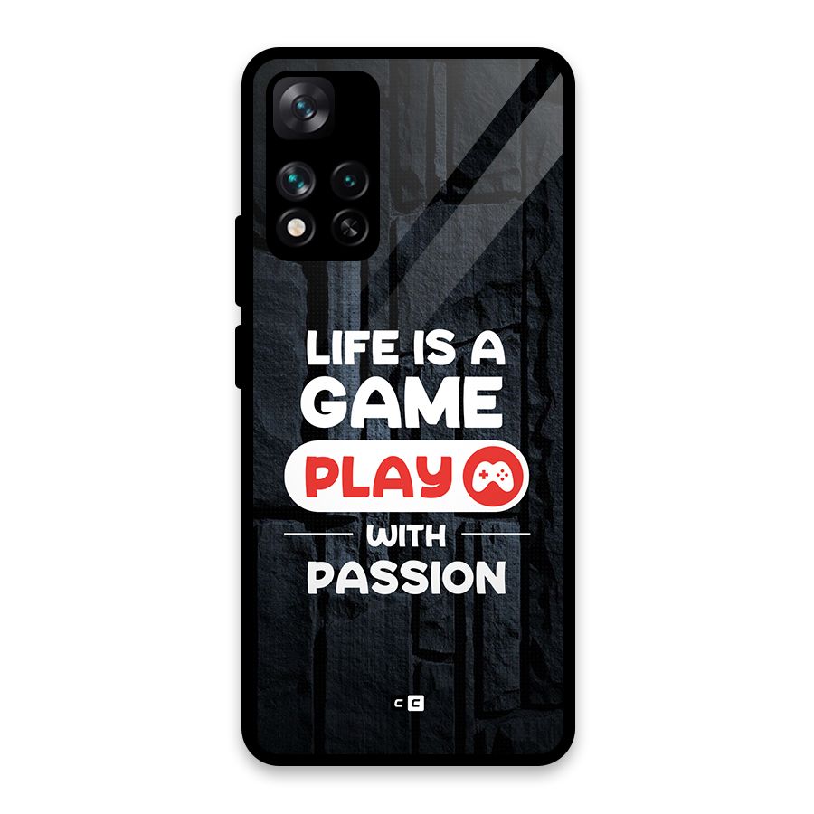 Play With Passion Glass Back Case for Xiaomi 11i HyperCharge 5G