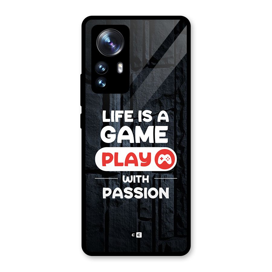 Play With Passion Glass Back Case for Xiaomi 12 Pro