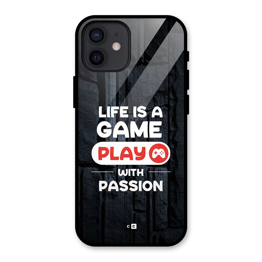 Play With Passion Glass Back Case for iPhone 12