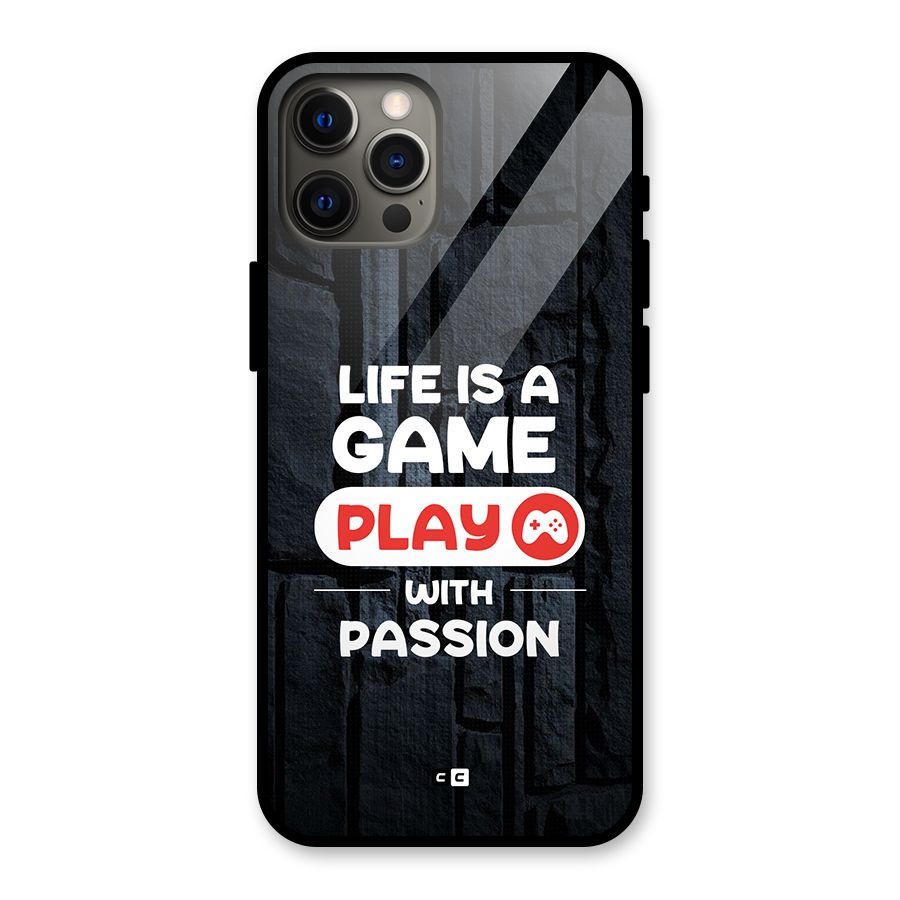 Play With Passion Glass Back Case for iPhone 12 Pro Max
