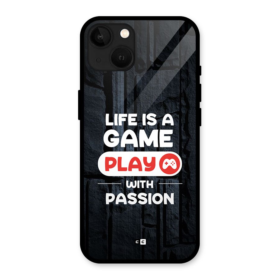 Play With Passion Glass Back Case for iPhone 13