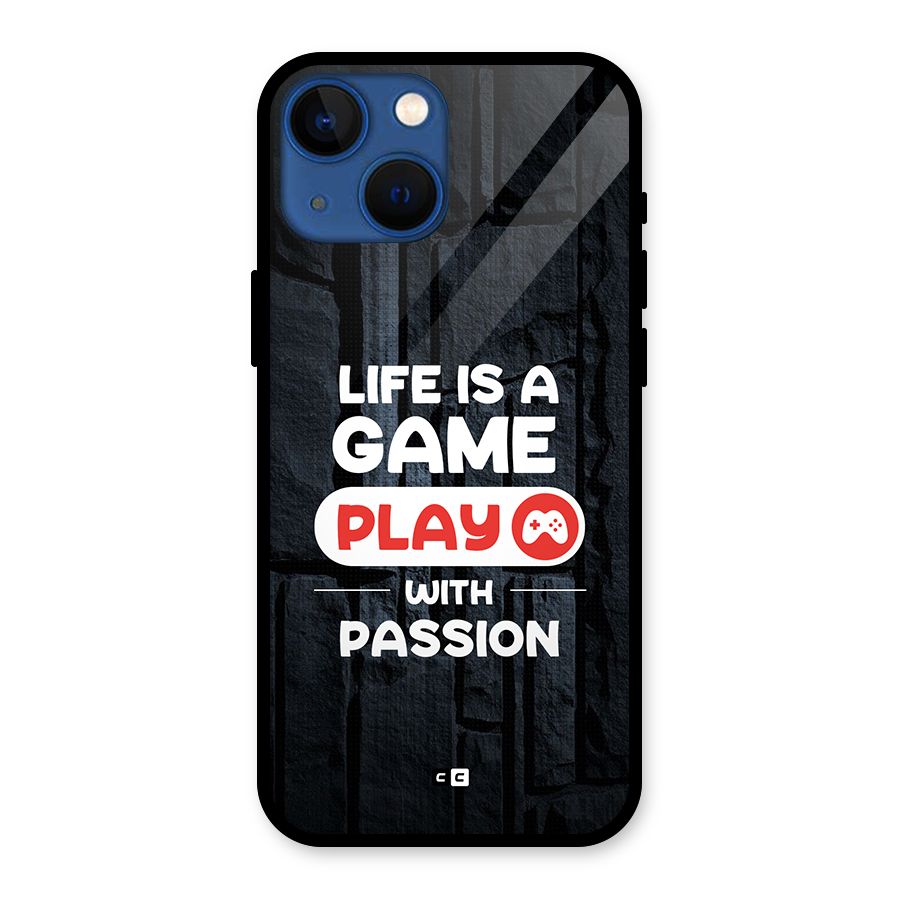Play With Passion Glass Back Case for iPhone 13 Mini
