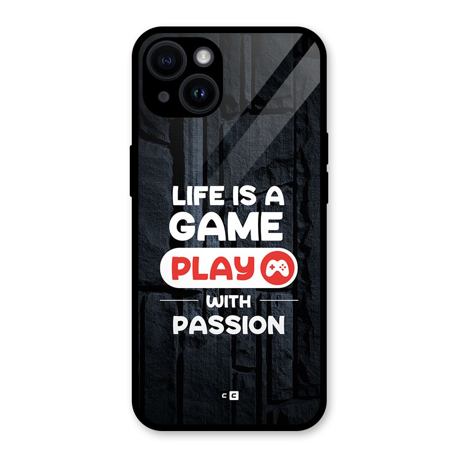 Play With Passion Glass Back Case for iPhone 14