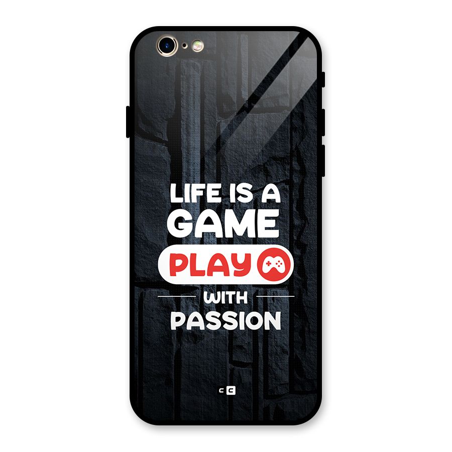 Play With Passion Glass Back Case for iPhone 6 6S