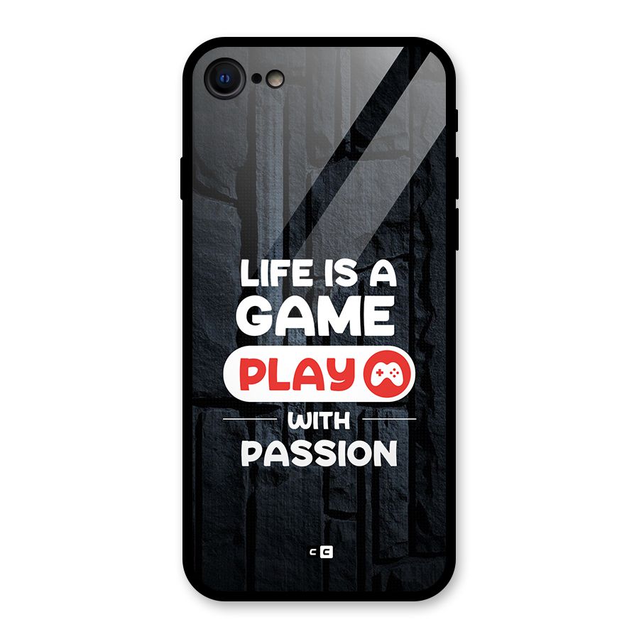 Play With Passion Glass Back Case for iPhone 7