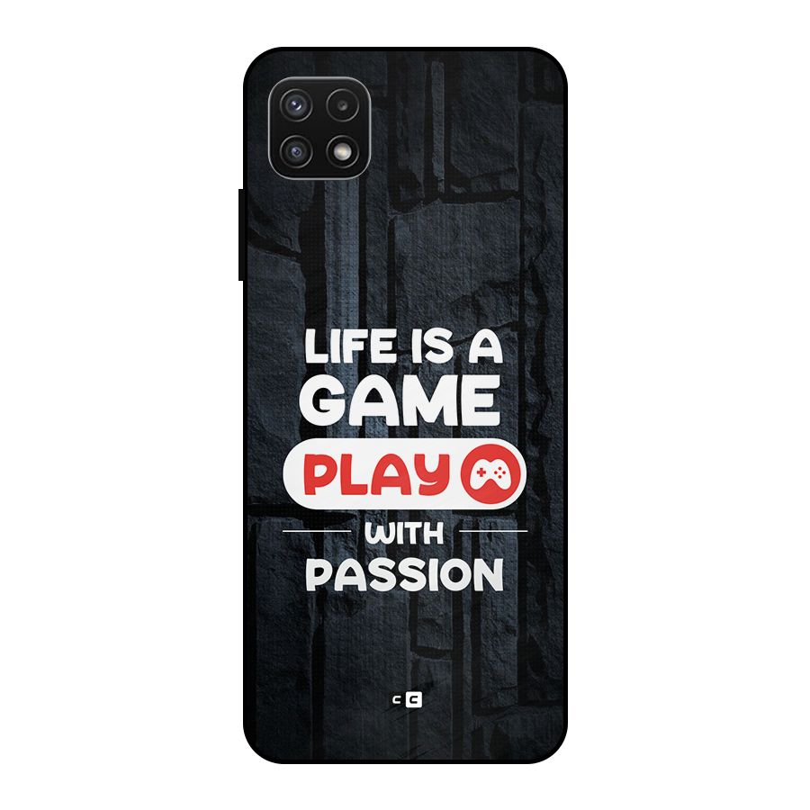 Play With Passion Metal Back Case for Galaxy A22 5G