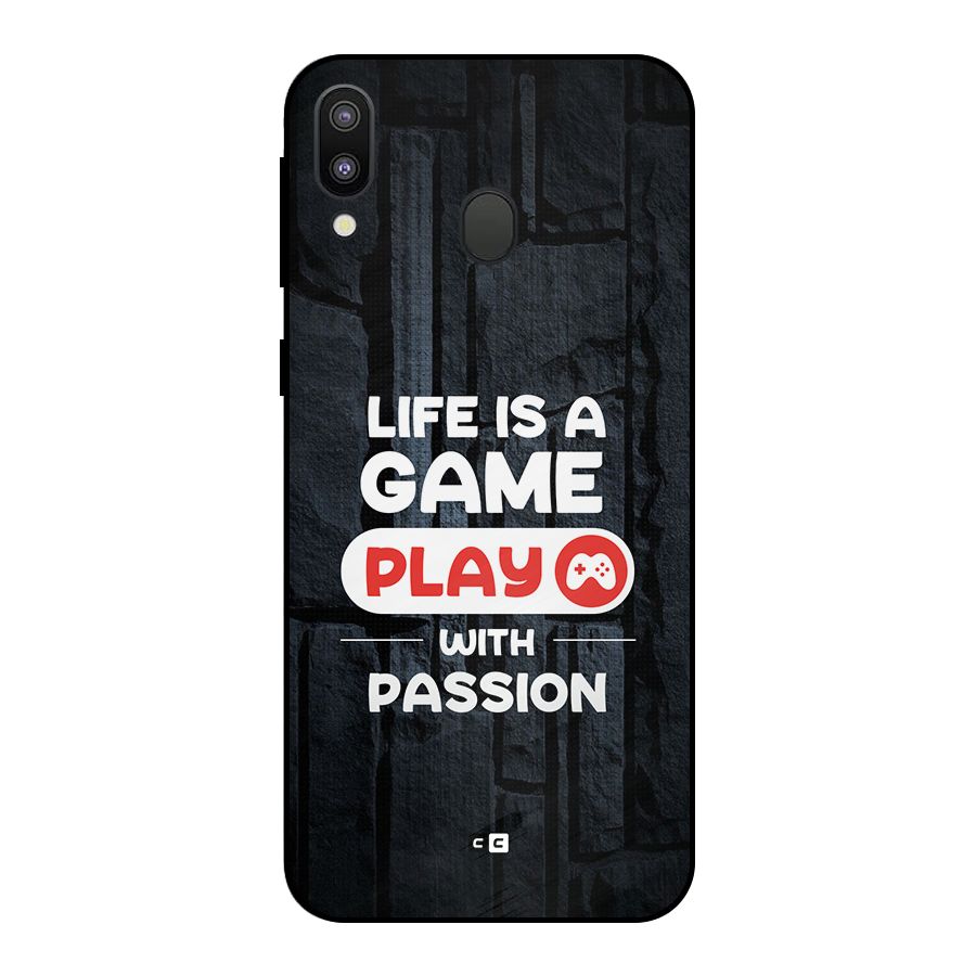 Play With Passion Metal Back Case for Galaxy M20